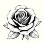A rose with soft symmetrical leaves