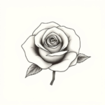 A rose with soft symmetrical leaves