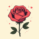 a single elegant rose with delicate petals and a slender stem