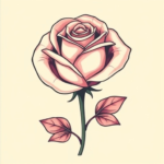 a single elegant rose with delicate petals and a slender stem