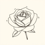 blooming rose with soft, layered petals opening outward