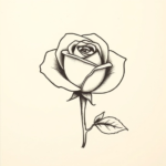 blooming rose with soft, layered petals opening outward