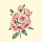 Cluster of small roses in bloom