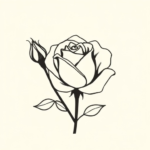 Rose bud, half bloom, and full bloom together