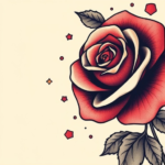 Rose petals fading into dots or stars