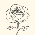 Rose silhouette filled with petal texture