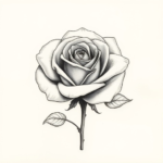 Rose with petals turning into ash