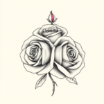 two roses inverted