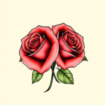 two roses inverted