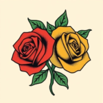 two roses inverted