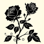 Withered rose beside a blooming rose