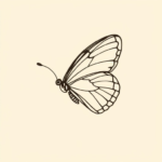 a doddle butterfly from the side