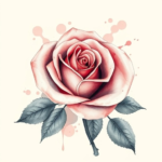 adorable watercolor rose
