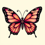 Anime butterfly tattoo