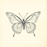 Artist sketch butterfly tattoo