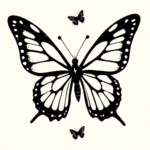 Black butterfly tattoo