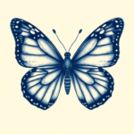 Black ink butterfly tattoo