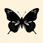 Blackout butterfly tattoo