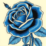 Blue rose, close crop