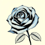 Blue rose, layered petals