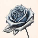 Blue rose, partial bloom