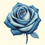 Blue rose, tight bud