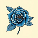 Blue rose, top view