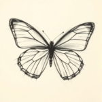 butterfly outline, no shading or filler