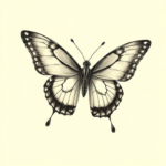 Butterfly realism tattoo