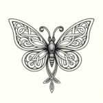 Celtic butterfly tattoo