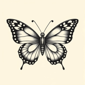 Chicano butterfly tattoo
