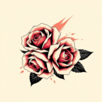 Cluster of three roses