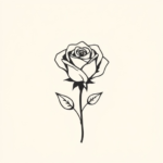 cute minimalist rose