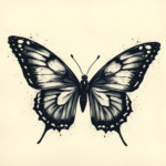 Dark art butterfly tattoo
