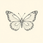 Dotwork butterfly tattoo