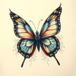Fantasy realism butterfly tattoo