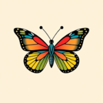 flash butterfly tattoo