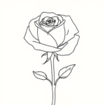 full rose, bottom of stem to the top