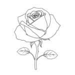 full rose, bottom of stem to the top