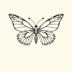 Geometric butterfly tattoo