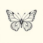 geometric butterfly tattoo