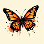 Graffiti butterfly tattoo