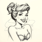 happy pinup girl