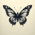 Hyper-detailed butterfly tattoo