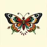 Mexican butterfly tattoo