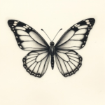 Micro-realism butterfly tattoo