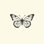 Minimalist butterfly tattoo