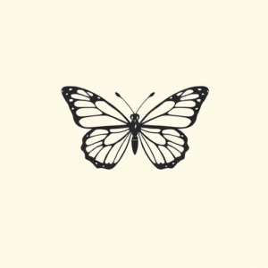 Minimalist butterfly tattoo