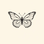 minimalist butterfly tattoo