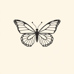 minimalist butterfly tattoo